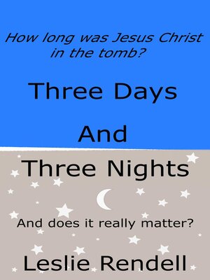 cover image of Three Days and Three Nights